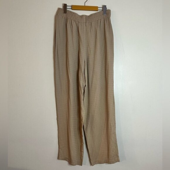 Judy Knapp California Women’s Wide-Leg Pants Medium Sand Beige Made in USA - Picture 8 of 9